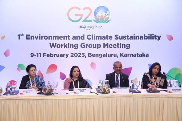 पहले पर्यावरण और जलवायु स्थिरता कार्य समूह (ईसीएसडबल्यूजी) की बैठक बेंगलुरू में संपन्न हुई 13 image006P6KZ