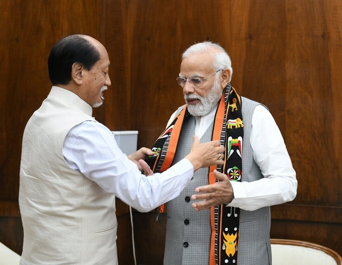 नागालैंड के मुख्यमंत्री ने प्रधानमंत्री से भेंट की नई दिल्ली में 1 FrGaXSuWAAYIH39