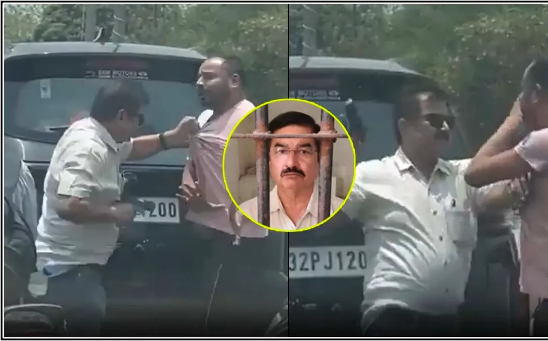 काॅलर पकड़ा पिस्टल के बट से मारा लखनऊ में मामूली बात पर शख्स ने दिखाई दंबगई, Video 1 Lucknow Road Rage Video e1716826520864