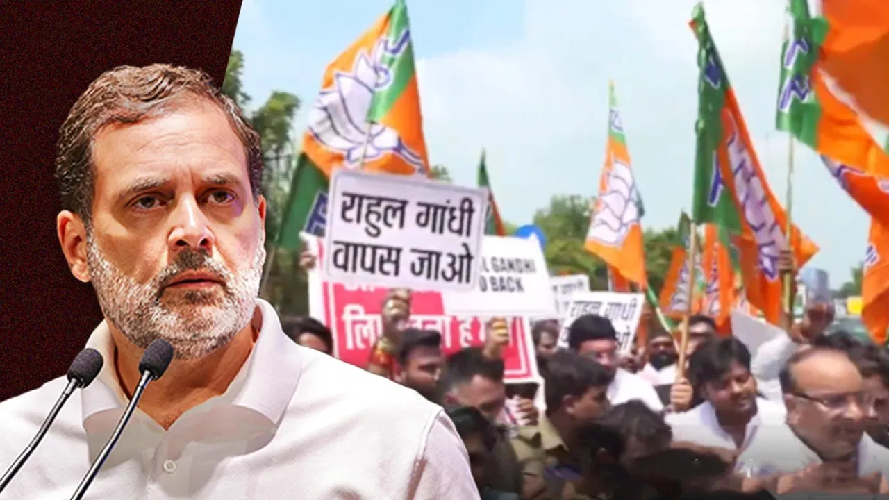 Raebareli दौरे के दौरान भाजपा कार्यकर्ताओं ने राहुल गांधी के काफिले को रोका 1 Raebareli