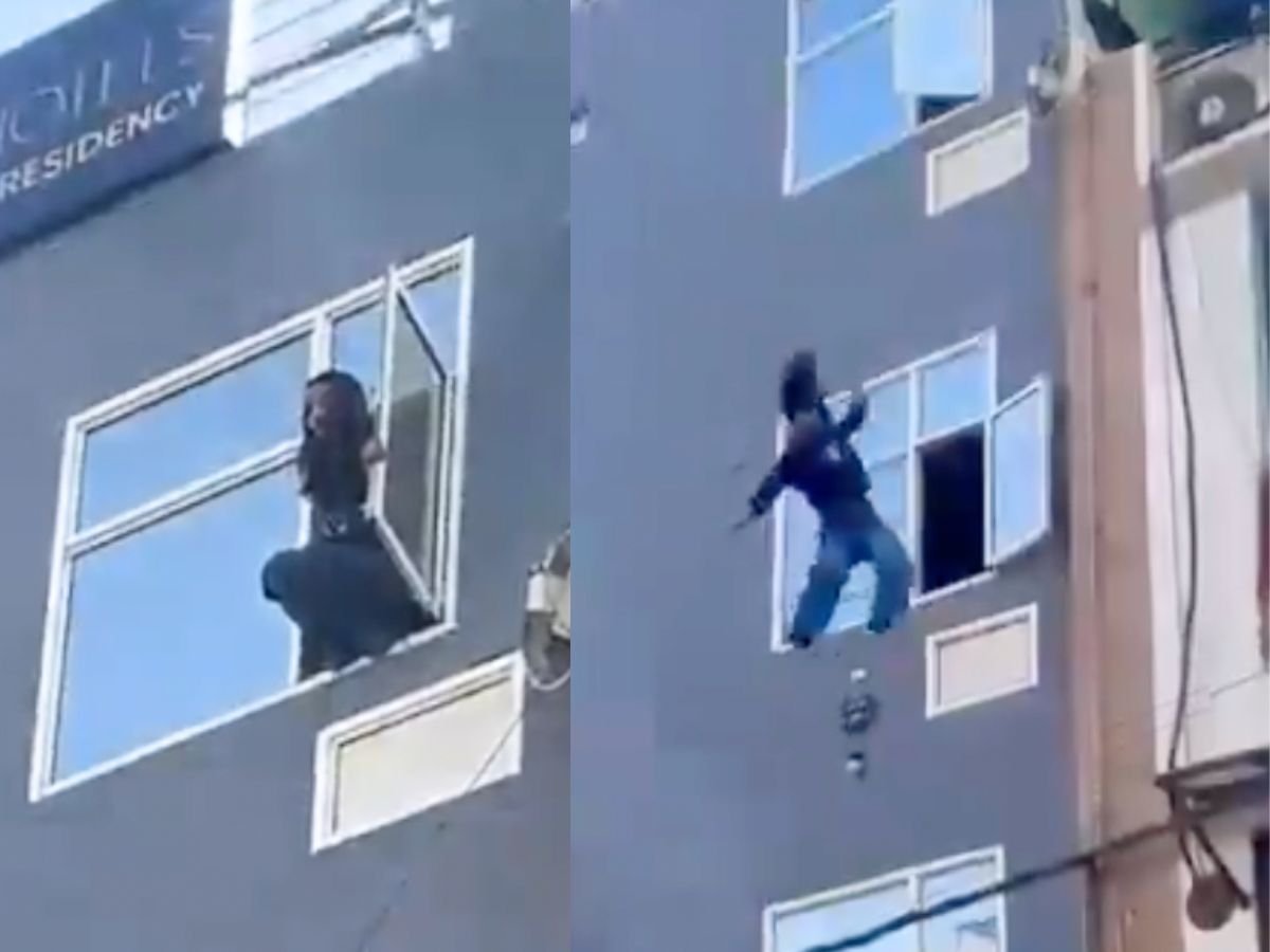 Delhi के फ़र्श नगर में एक महिला ने होटल की खिड़की से छलांग लगाई, स्तब्ध स्थानीय लोग मदद के लिए दौड़े 1 Delhi