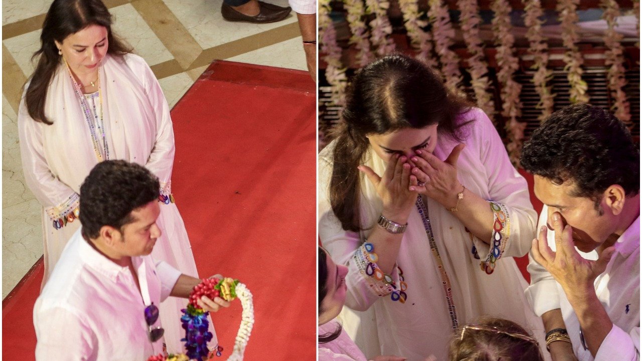 Asha भोसले के अंतिम संस्कार के दौरान मुंबई में सचिन तेंदुलकर फूट-फूटकर रोए। 1 Asha