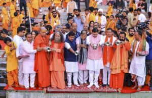 परमार्थ निकेतन में गंगा आरती में शामिल हुए BJP अध्यक्ष नितिन नबीन, सीएम पुष्कर धामी