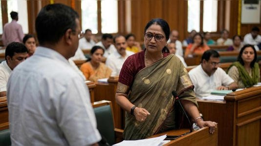 CM रेखा गुप्ता दिल्ली विधानसभा में आम आदमी पार्टी के विधायक अनिल झा का सामना करती हैं, और उन्हें सीट लेने से पहले ठीक से कपड़े पहनने के लिए कहती हैं 1 CM