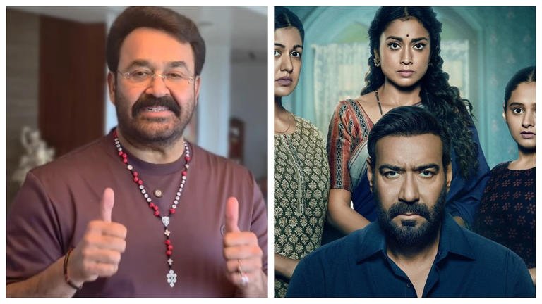 Drishyam 3 की सफलता: मोहनलाल प्रभावित होकर अजय देवगन की थ्रिलर की सराहना करते हैं और कहते हैं कि इसका अंत सही है; फिल्म ने 480 करोड़ रुपये का आंकड़ा पार कर लिया 1 Drishyam 3